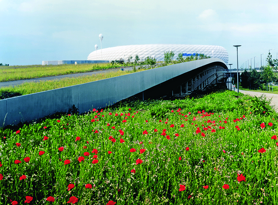 Der Aussenbereich der Allianz Arena (Bild: Christian Vogt)